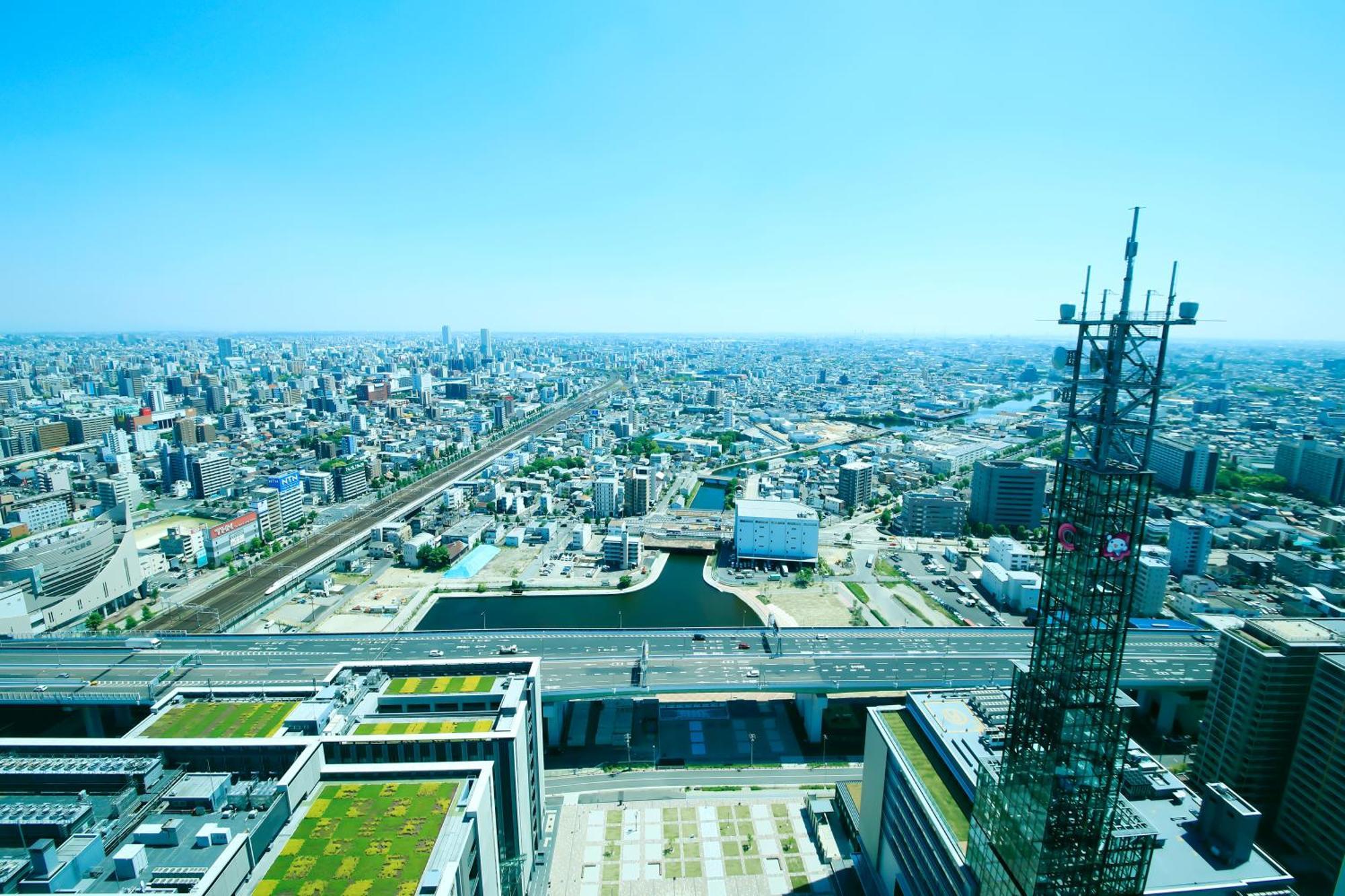 Nagoya Prince Hotel Sky Tower Esterno foto View of the city from the top of the hotel
